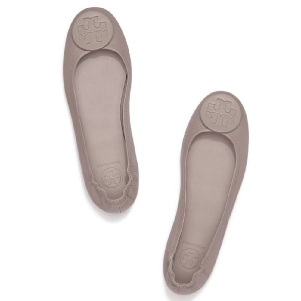 Tory Burch Minnie Travel Ballet Flats French Grey 6.5